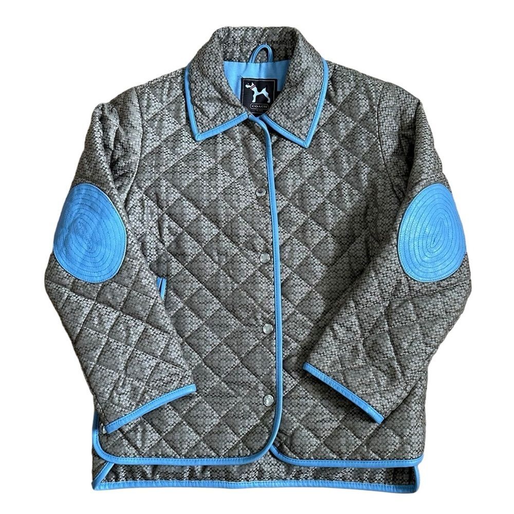 Coach  Signature C Quilted Logo Jacket - Brown, Blue, Size M